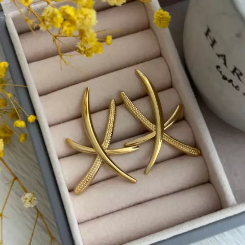 An image of a product called dəniz ulduzu sırğa