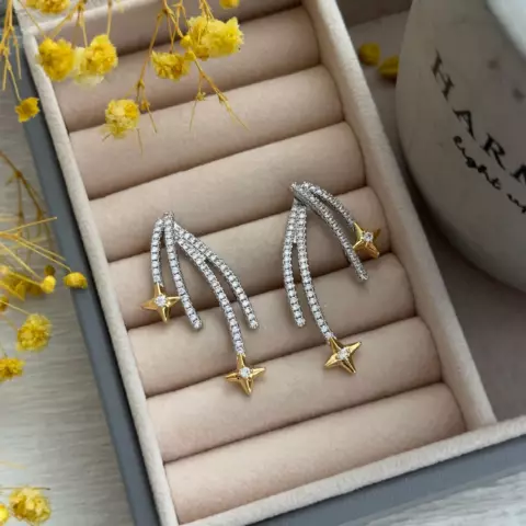 An image of a product called ulduzlu mix sırğa