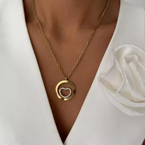 An image of a product called çərçivəli ürək boyunbağı