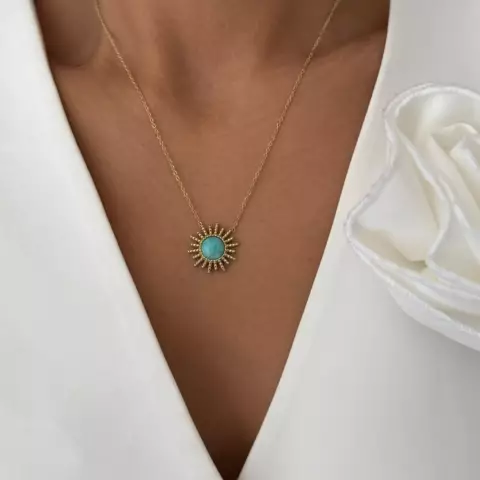 An image of a product called firuzəyi rəngli boyunbağı