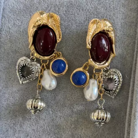 fil detallı saçaqlı sırğa