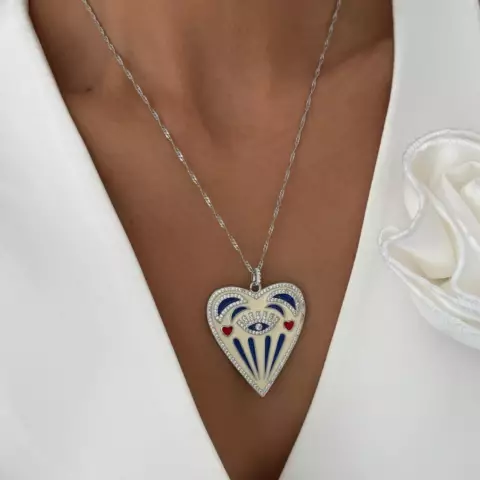 An image of a product called göz detallı ürək boyunbağı