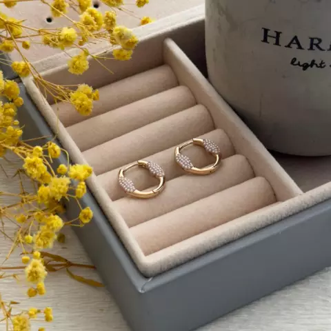 An image of a product called mirvarili mini halqa sırğa
