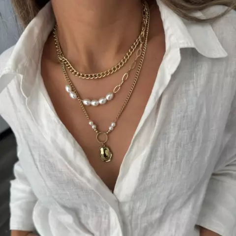 An image of a product called mirvari detallı üçlü polad boyunbağı