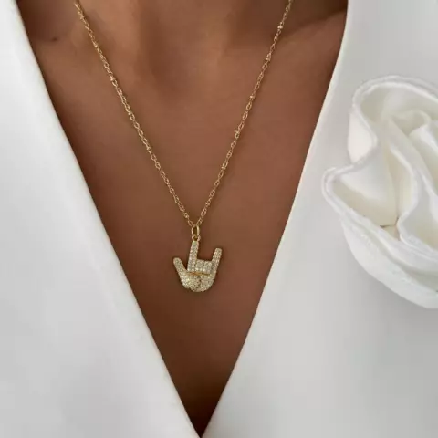 An image of a product called "i love you" işarəli boyunbağı