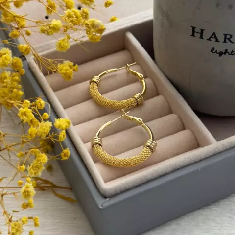 An image of a product called qızılı halqa sırğa