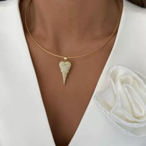 An image of a product called tam qaşlı ürək charmlı coker